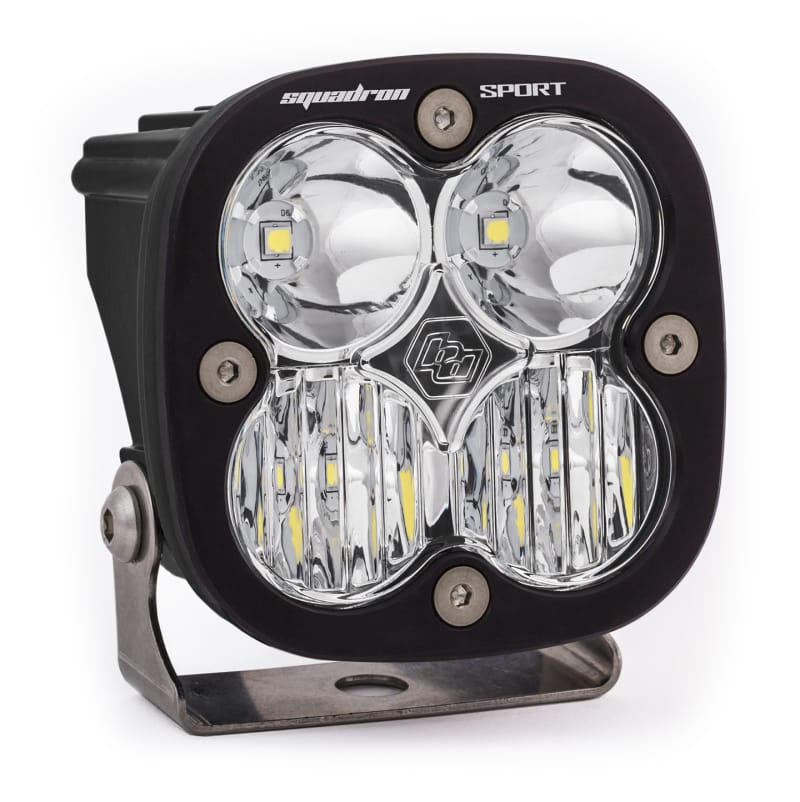 Baja Designs — Baja Designs Squadron Sport Wide Cornering Pattern Black LED Light Pod - Clear