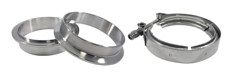 Torque Solution — Torque Solution Stainless Steel V-Band Clamp & Flange Kit - 3in (76mm)