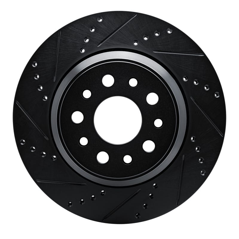 R1 Concepts — R1 14-16 Maserati Ghibli Rear Left Drilled & Slotted Black Brake Rotor
R1 Brake Rotor Drill