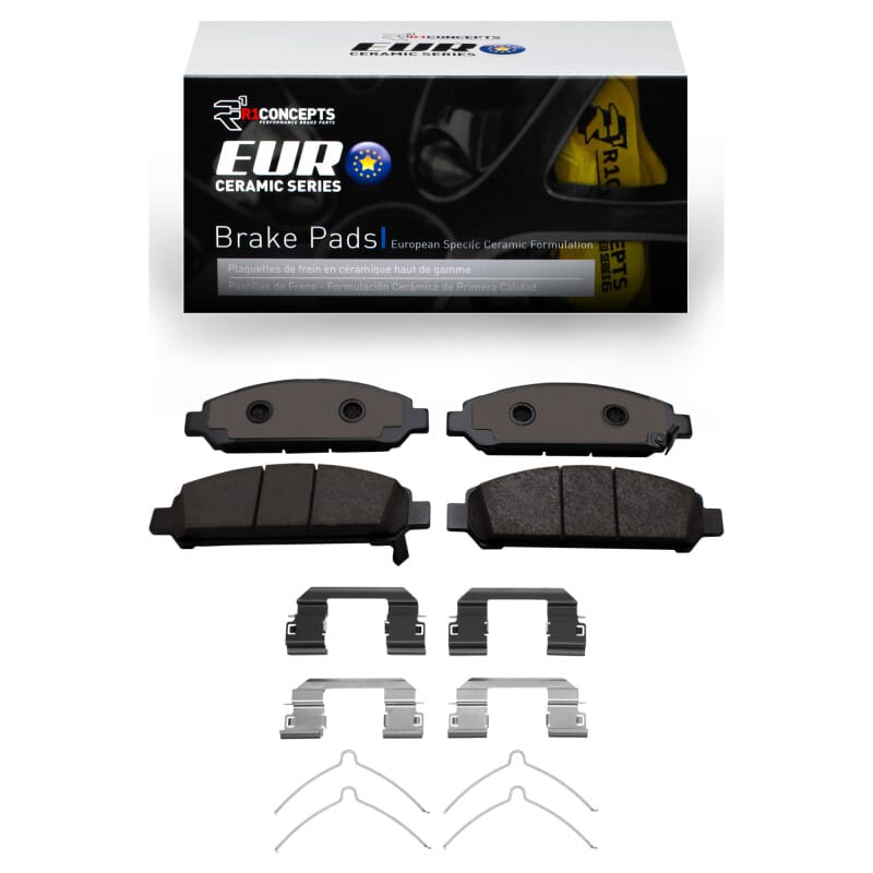 R1 Concepts — R1 09-15 Toyota Venza Front Euro Ceramic Pads & Hardware Kit
R1 Euro Ceramic Pads