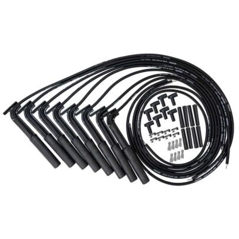 Moroso — Moroso Universal Ultra 40 Long Handle Hemi Plug Ends Black Remote Coils Wire Set