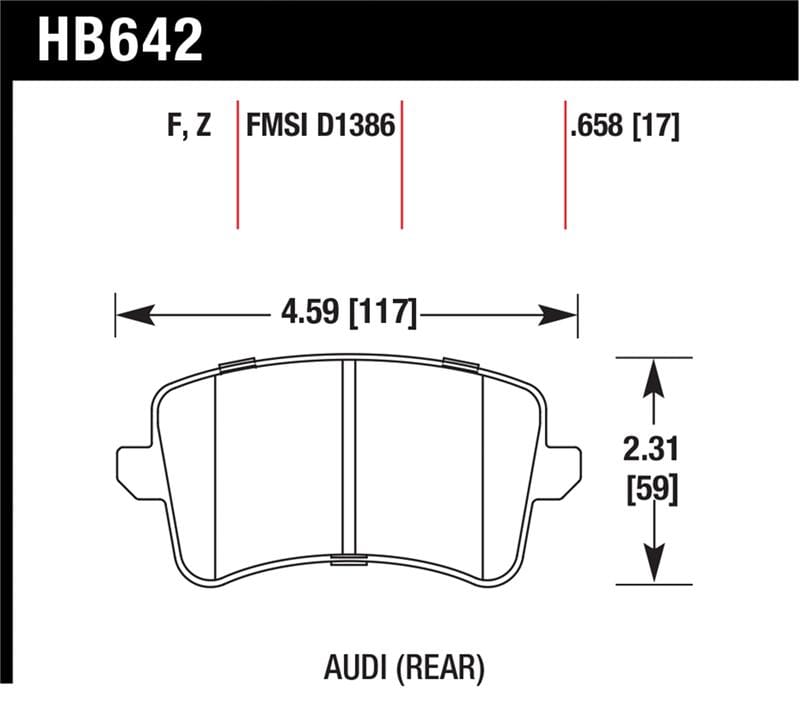 Hawk Performance — Hawk Performance 09-10 Audi A4/Quattro / 08-11 A5 Quattro / 09-11 Q5 Rear Ceramic Street Brake Pads
Disc Brake Pad