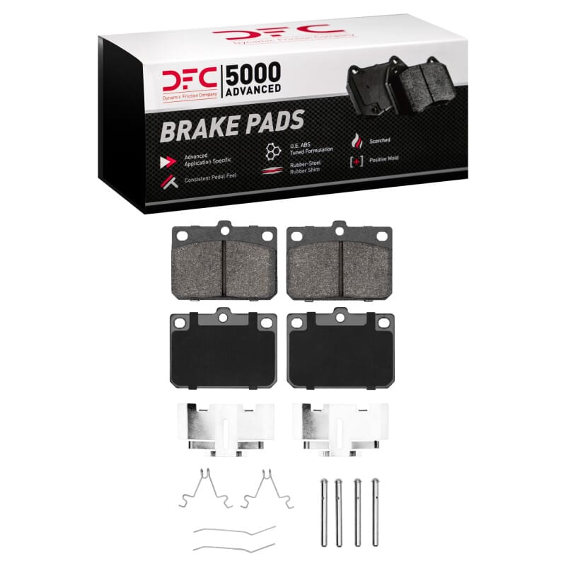 DFC — DFC 81-83 Toyota Corolla (US/Canada) Front 5000 Advanced Semi Metallic Brake Pads and Hardware Kit
DFC Brake Pad Set