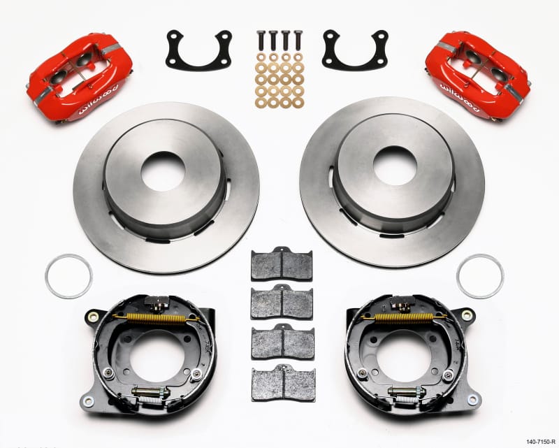 Wilwood — Wilwood Forged Dynalite P/S Park Brake Kit Red Big Ford New 2.50in Offset Currie Blank
BRAKE KIT