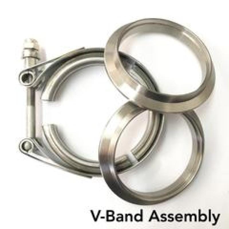 Ticon — Ticon Industries 2in Titanium V-Band Clamp Assembly (2 Flanges/1 Clamp)