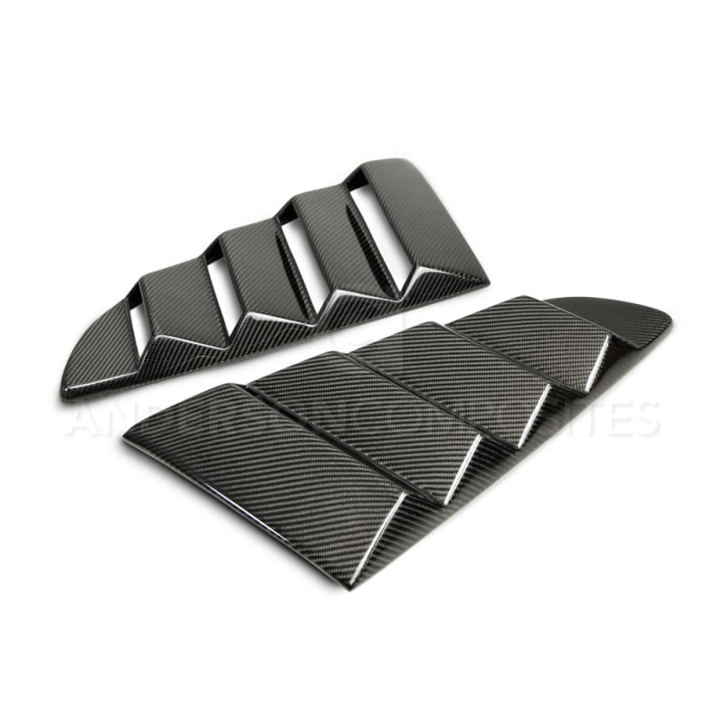 Anderson Composites — Anderson Composites 2015-2017 Ford Mustang Type-V Style Window Louvers - Vented