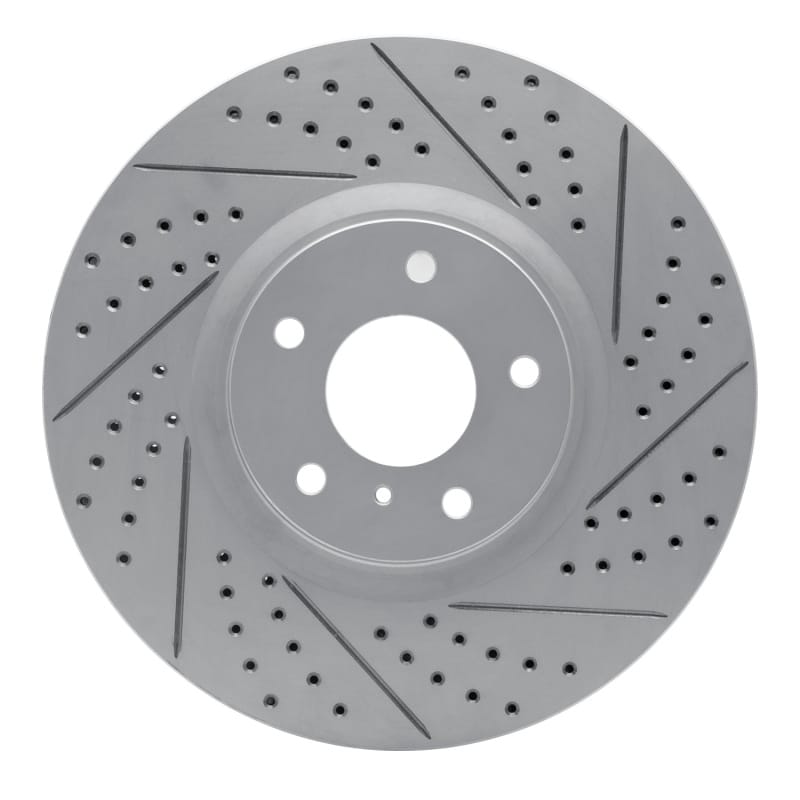 R1 Concepts — R1 07-15 Infiniti G35 Front Right Drilled & Slotted Geo-Carbon Rotor
