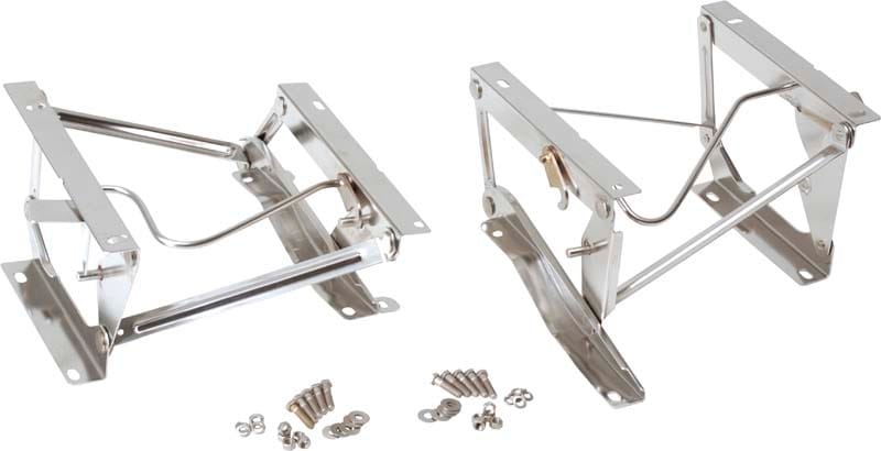 Kentrol — Kentrol 76-90 Jeep CJ/Wrangler YJ Seat Pedestals Pair - Polished Silver