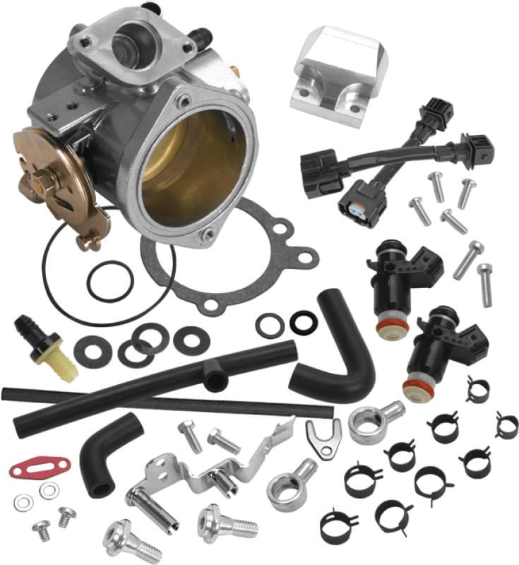 S&S Cycle — 52mm Single Bore EFI Throttle Body, Fuel Rail Kits