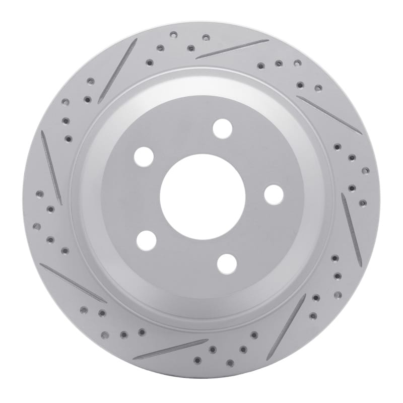 R1 Concepts — R1 98-02 Chevrolet Camaro Rear Left Drilled & Slotted Geo-Carbon Rotor