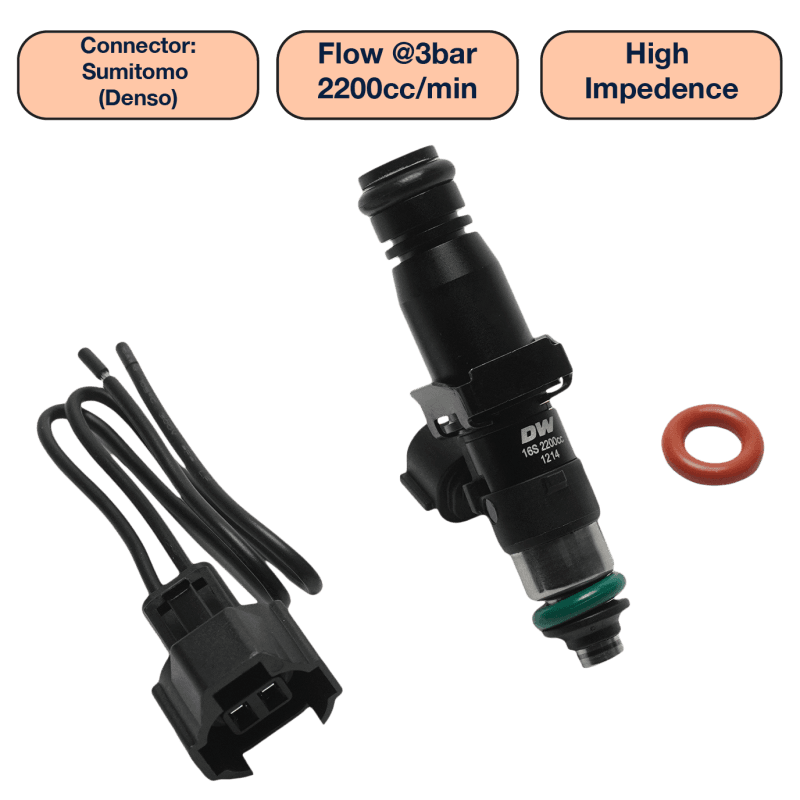 DeatschWerks — DeatschWerks Universal 2200cc Single Fuel Injector / 60mm Length / 14mm O-Ring Seals
Fuel Injectors
