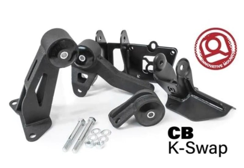 Innovative Mounts — Innovative 90-93 Accord K-Series Black Steel Mounts 85A Bushings (Not K24 Trans)