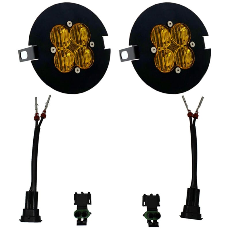 Baja Designs — Baja Designs 06-14 Ford F-150 / 07-13 Toyota Tundra Squadron Sport Fog Pocket Kit - Amber