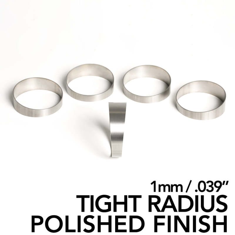 Ticon — Ticon Industries 3in Diameter 1.6D Loose Radius 1.2mm/.047in Polished Titanium Pie Cut - 5pk