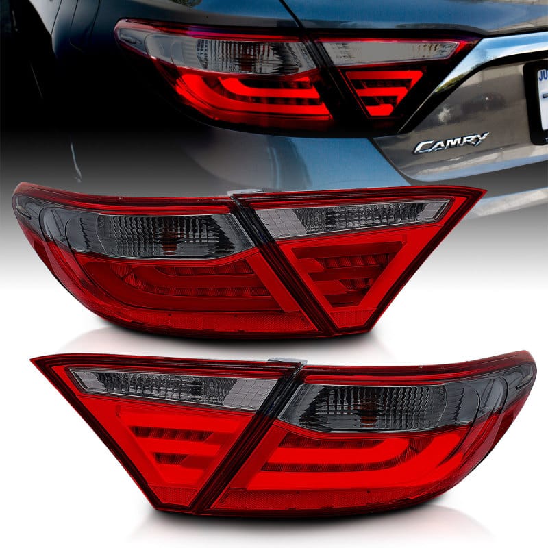 ANZO — ANZO 2015-2016 Toyota Camry LED Taillights Smoke