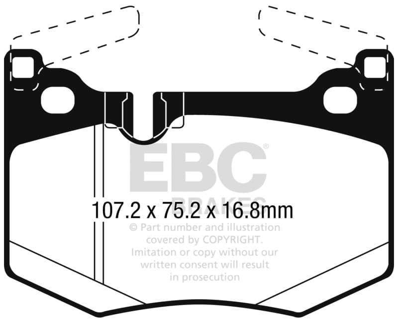 EBC — EBC 2016+ Lexus GS-F 5.0L Redstuff Rear Brake Pads
Disc Brake Pad