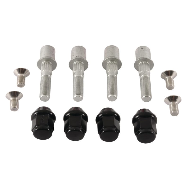 QuadBoss — Wheel Stud & Nut Kit, Front/Rear, Black