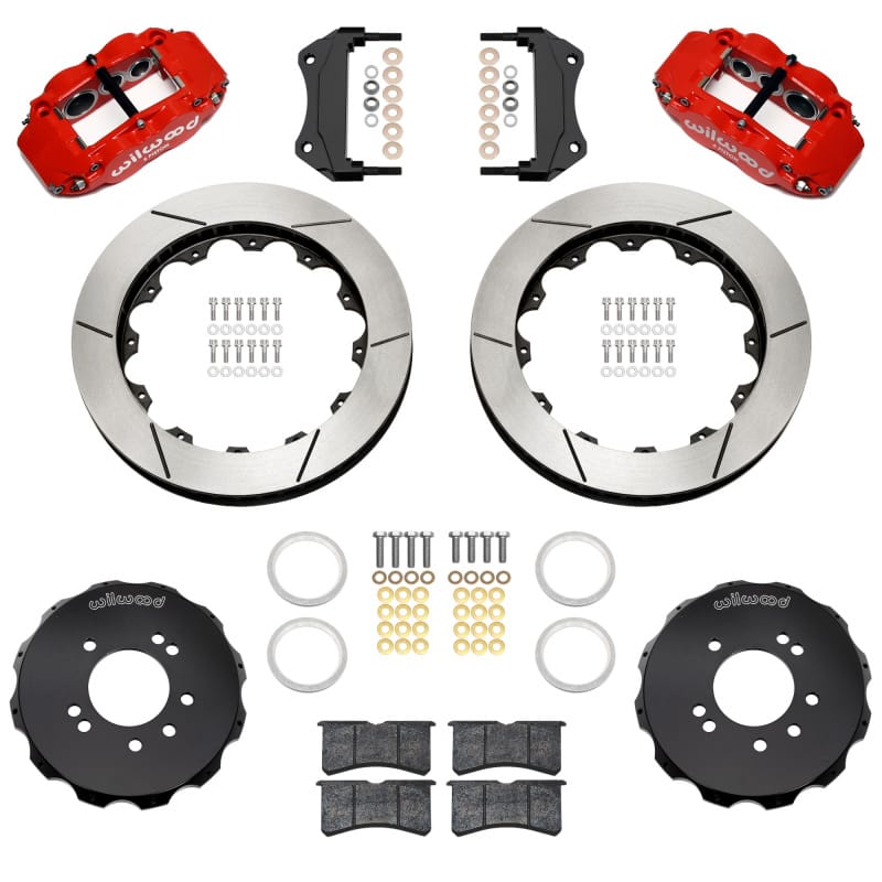Wilwood — Wilwood 89-98 Nissan 240SX/89-94 Skyline/90-96 300ZX Superlite 6R Fr BBK w/ 12.88in SLT Rotors - Red