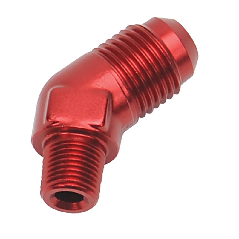 Russell — Russell Performance -6 AN MALE X 1/8in NPT MALE 45 DEG (Red)
Adapter Fitting