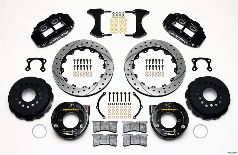 Wilwood — Wilwood Narrow Superlite 4R Rear P-Brk Kit 12.88in Drilled Small Ford 2.50in Offset
BRAKE KIT
