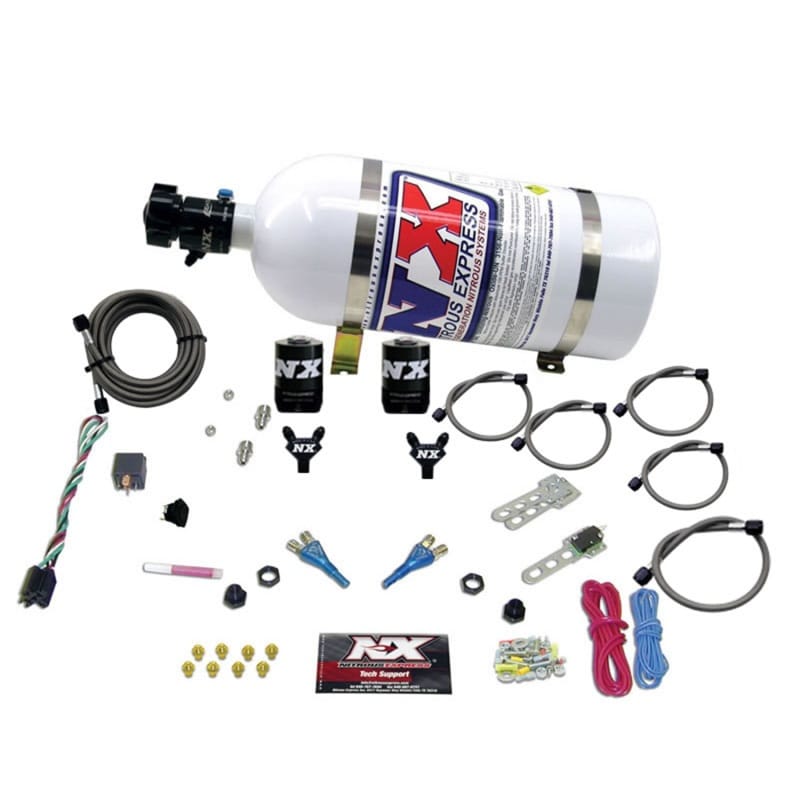 Nitrous Express — Nitrous Express Dodge EFI Full Race Dual Nozzle Nitrous Kit (100-300HP) w/10lb Bottle
Injection System Kit
N2OSys