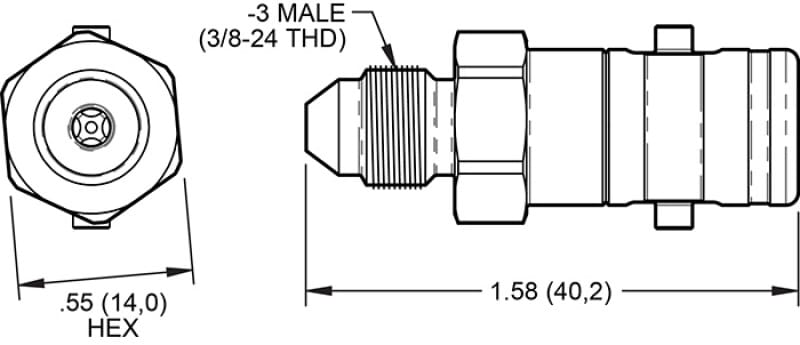 Wilwood — Wilwood Quick Disconnect - Male Side -3 AN