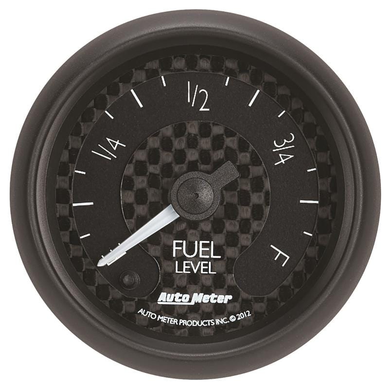 AutoMeter — Autometer GT Series 52mm Full Sweep Electronic 0-280 ohm Fuel Level Programmable Empty-Full Range
2-1/16" FUEL LEVEL,