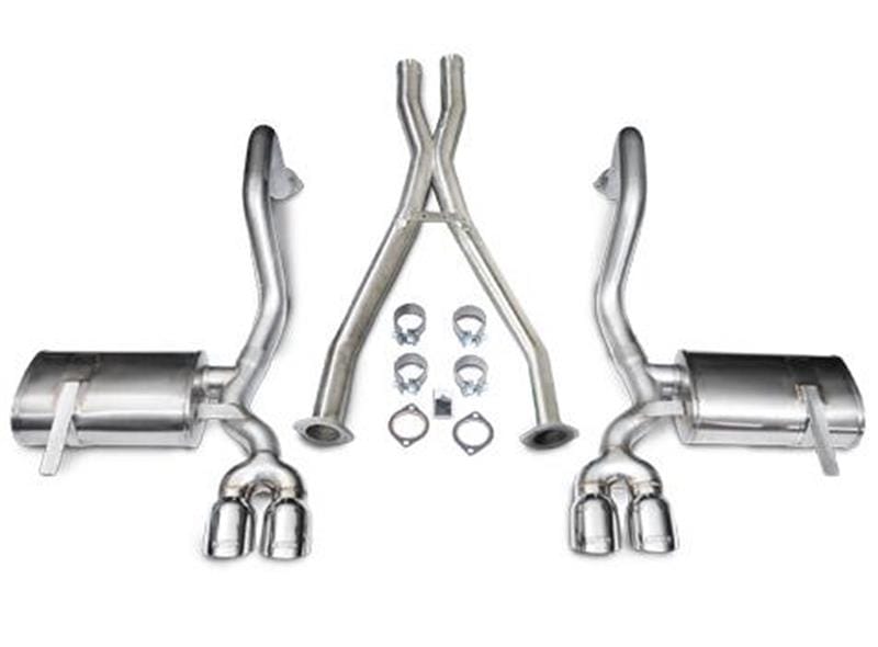 CORSA Performance — 2.5in. Cat-Back Dual Rear Exit with Twin 3.5in. Polished Pro-Series Tips