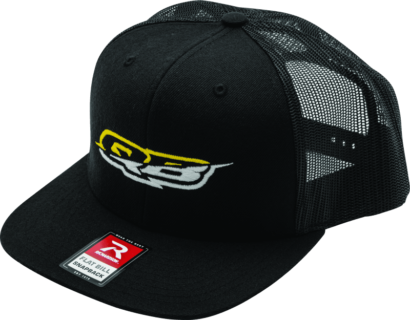 QuadBoss — Logo Flatbill, Black/Hi-Vis, One Size