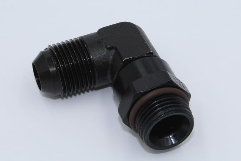 Fragola — Fragola -12AN x 7/8 - 14 (10) 90 Degree Swivel - Black