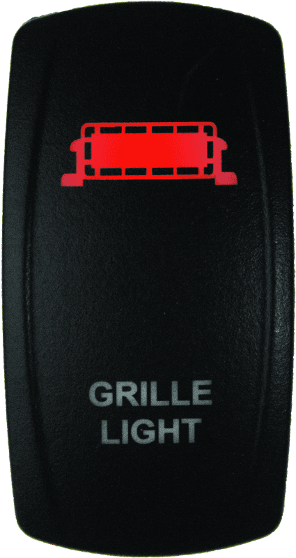 DragonFire Racing — Dual LED Switch, Laser-Etched, Grill Light, Red