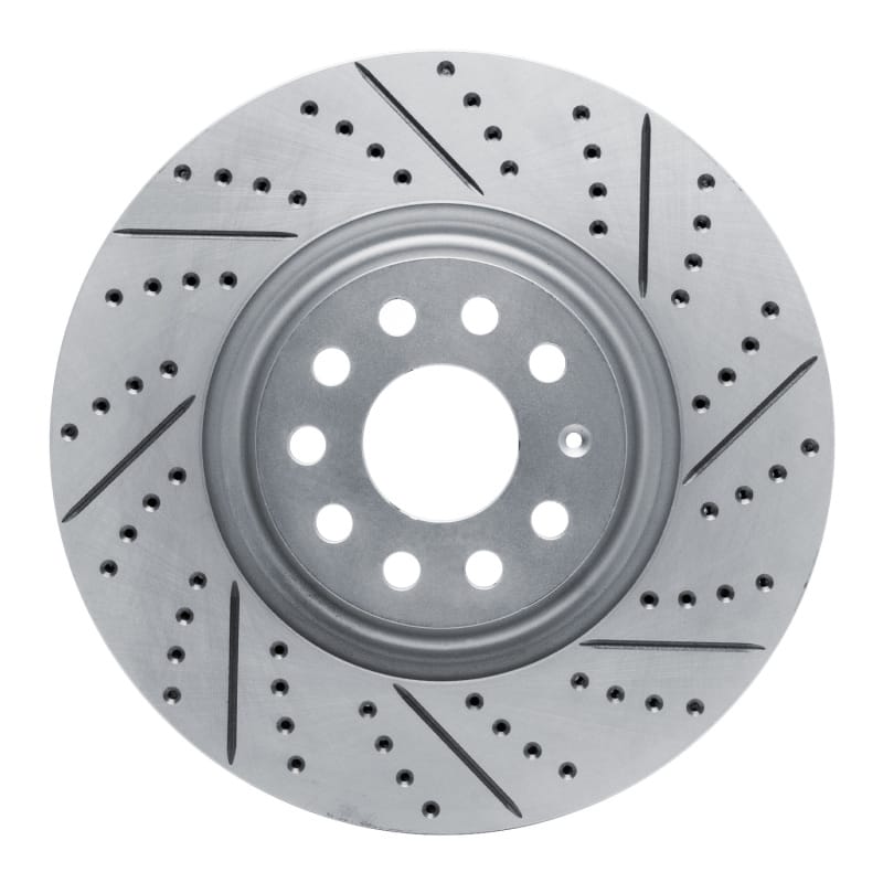 R1 Concepts — R1 12-25 Audi A3 Quattro Front Right Drilled & Slotted Geo-Carbon Rotor