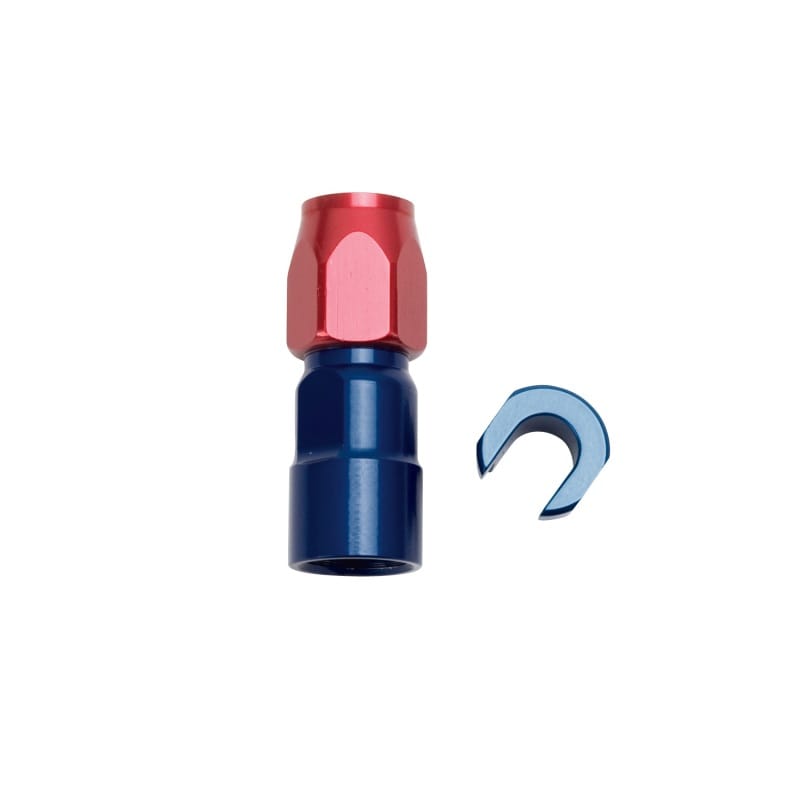 Russell — Russell Performance 5/16in SAE Quick Disc Female to -6 Hose Red/Blue Straight Degree Hose End
Hose End