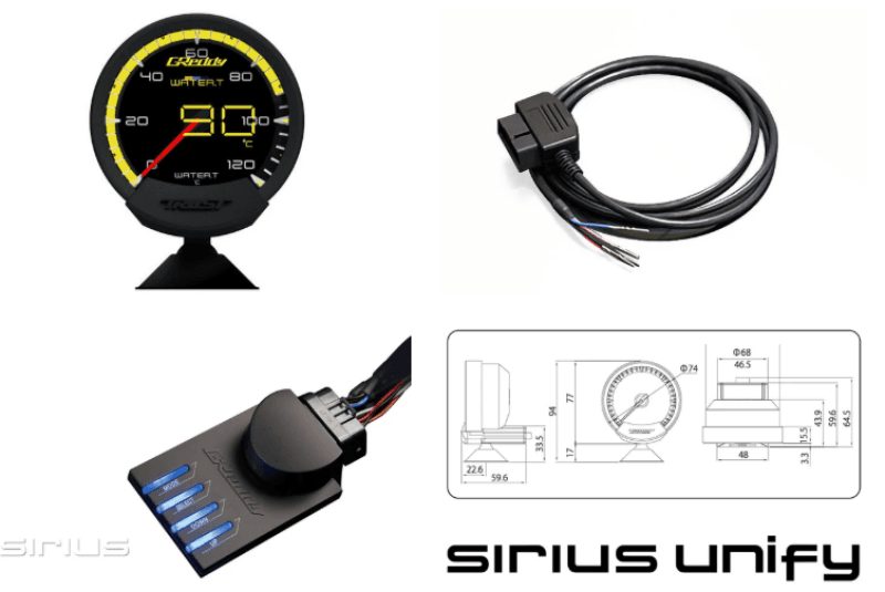 GReddy — GReddy Sirius OBD Set (Water Unify) - 74mm