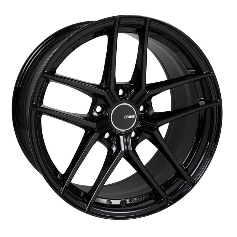 Enkei — Enkei TY5 18x9.5 5x114.3 15mm Offset 72.6mm Bore Black Wheel