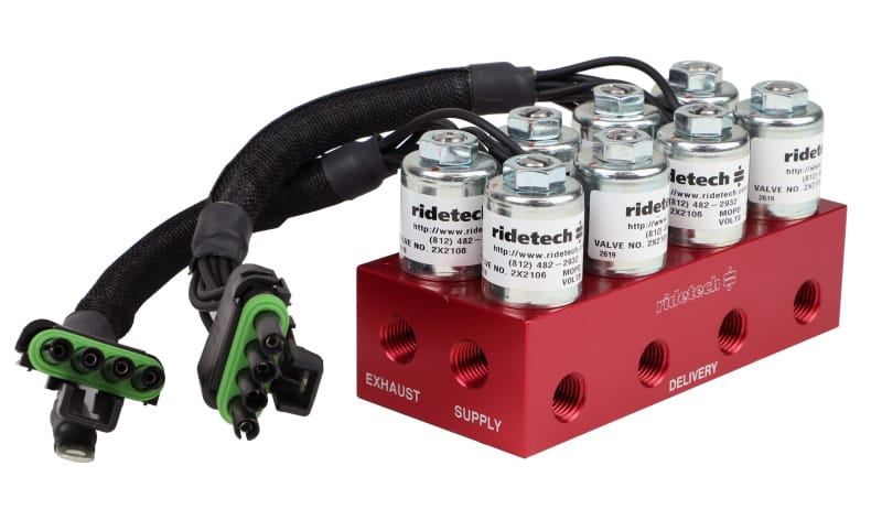 Ridetech — Ridetech RidePro 4-Way Solenoid / Air Valve Block Fittings Not Included
RidePro Valve 4 Way