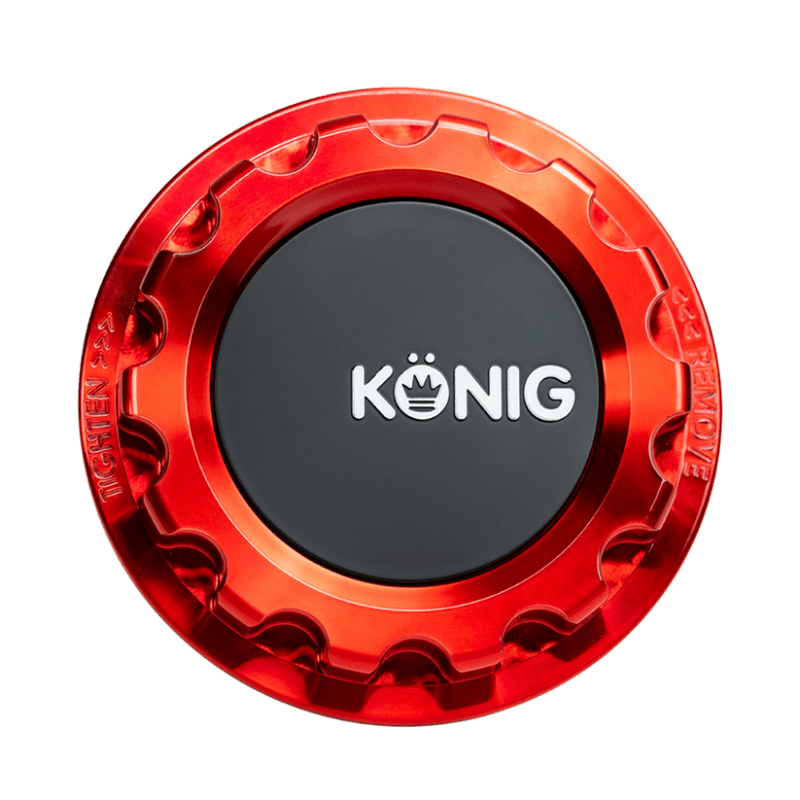 Konig — Konig MRK1 Anodized Red Gear Cap w/ Logo