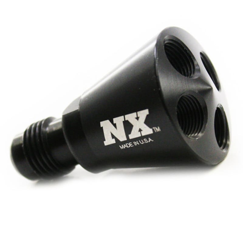Nitrous Express — Nitrous Express 4 Port Showerhead Distribution Block w/-6 Male - Black
Distribution Block
N2ODstributionBlk