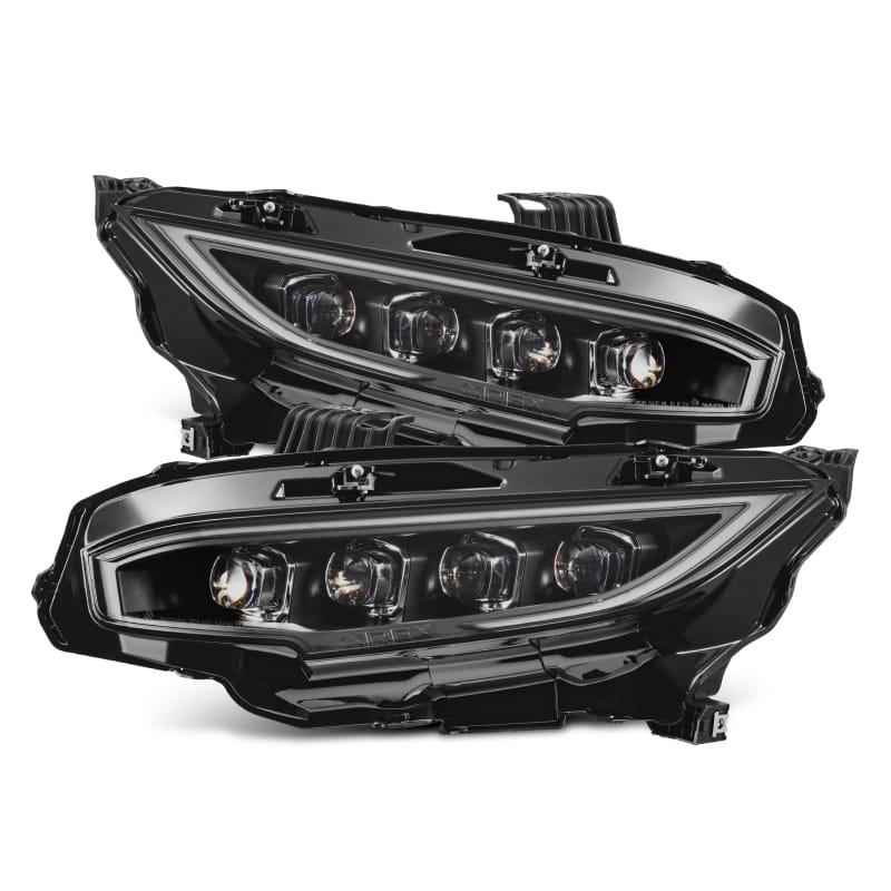 AlphaRex — AlphaRex 16-21 Honda Civic NOVA-Series LED Proj Headlights Blk w/Activation Light & Seq.Sig / SB DRL
Projector Headlights