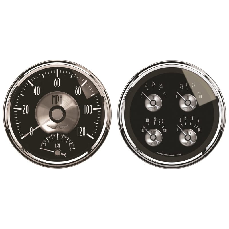 AutoMeter — Autometer Prestige Series Black Diamond 5in Gauge Box Kit-Tachometer/Speedometer Combo/Oil Pressure
5" QUAD & TACH/SPEED