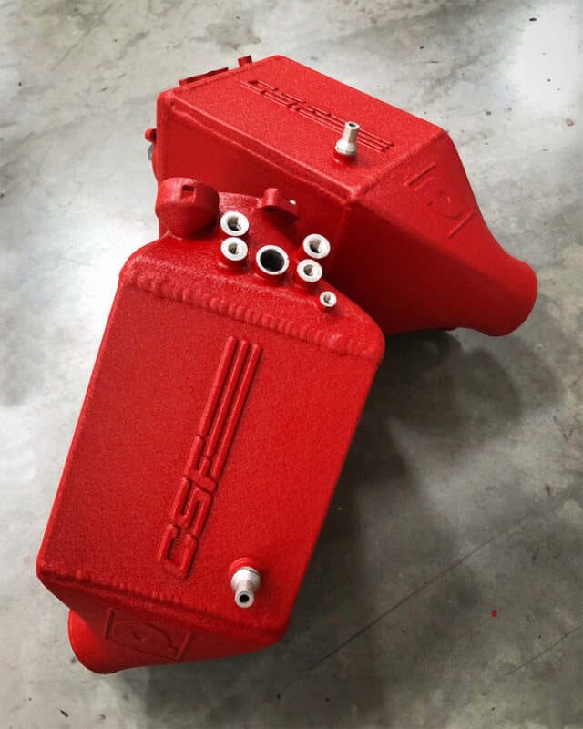 CSF — CSF 12-16 BMW M5 (F10) / 12-18 BMW M6 (F06/F12/F13) Twin Charge-Air-Cooler Set - Crinkle Red