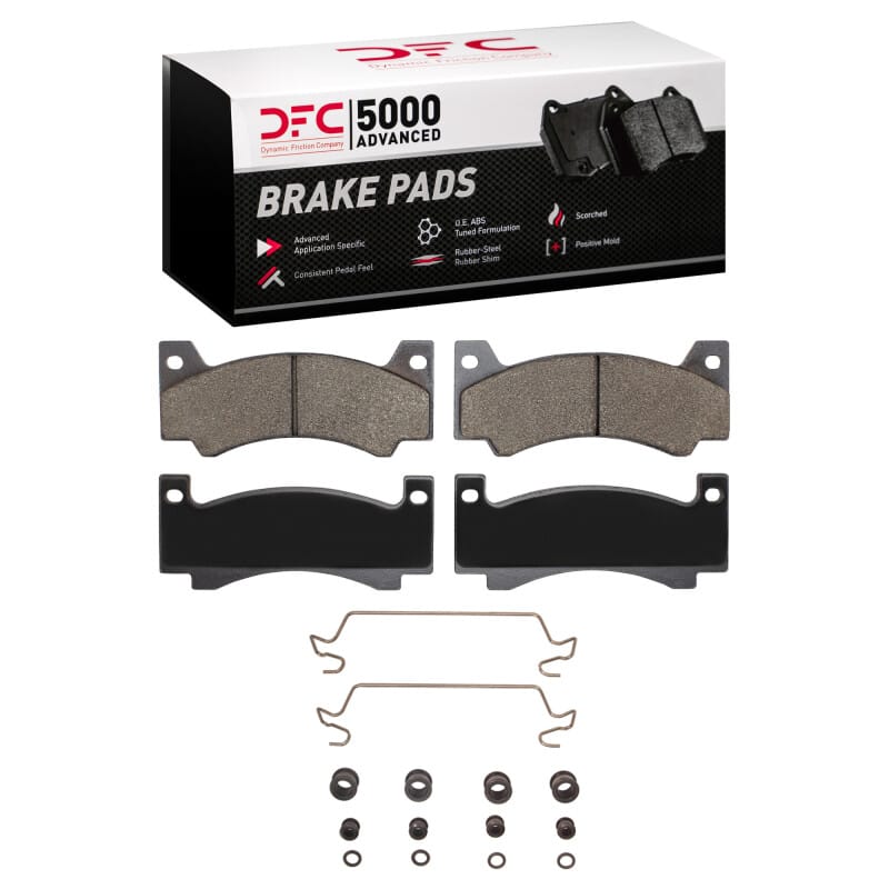 DFC — DFC 73-78 Chrysler Imperial Front 5000 Advanced Semi Metallic Brake Pads and Hardware Kit
DFC Brake Pad Set