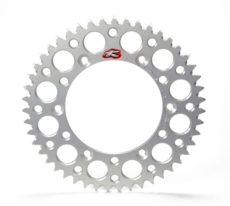 Renthal — Renthal 93-98 Yamaha YZ 125/ YZ 250/ WR 400 F Rear Grooved Sprocket - Silver 520-50P Teeth