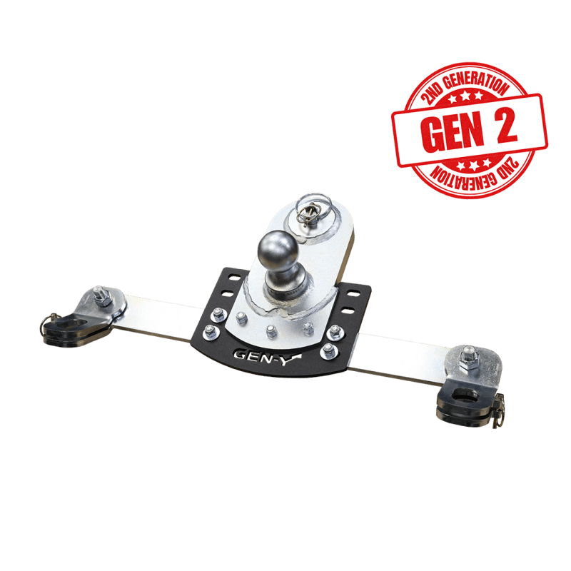 GEN-Y Hitch — Gen-Y 20-24 GM Short/Long Bed GoosePuck II 5in Offset Ball Puck Mount 25K TW w/Safety Chain Anchors
Gooseneck Hitch