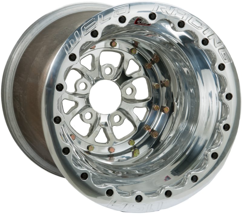 Weld — Weld V-Series 16x16 / 5x4.75 BP / 4in. BS Polished Wheel - Polished Double Beadlock
16x16'' V-Series DBL