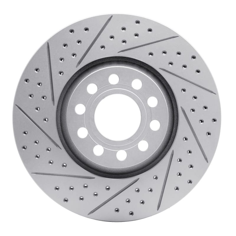 R1 Concepts — R1 97-06 Audi A4 (USA/Canada) Front Left Drilled & Slotted Geo-Carbon Rotor