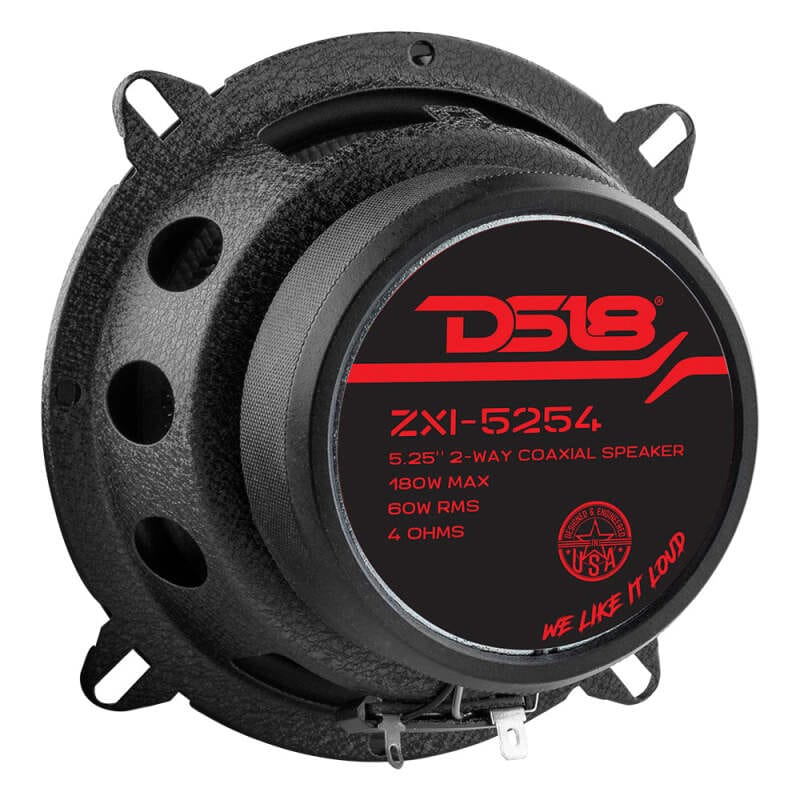 DS18 — DS18 5.25in 60Watts RMS 4 ohm 2-Way Coaxial Speaker w/ Kevlar Cones