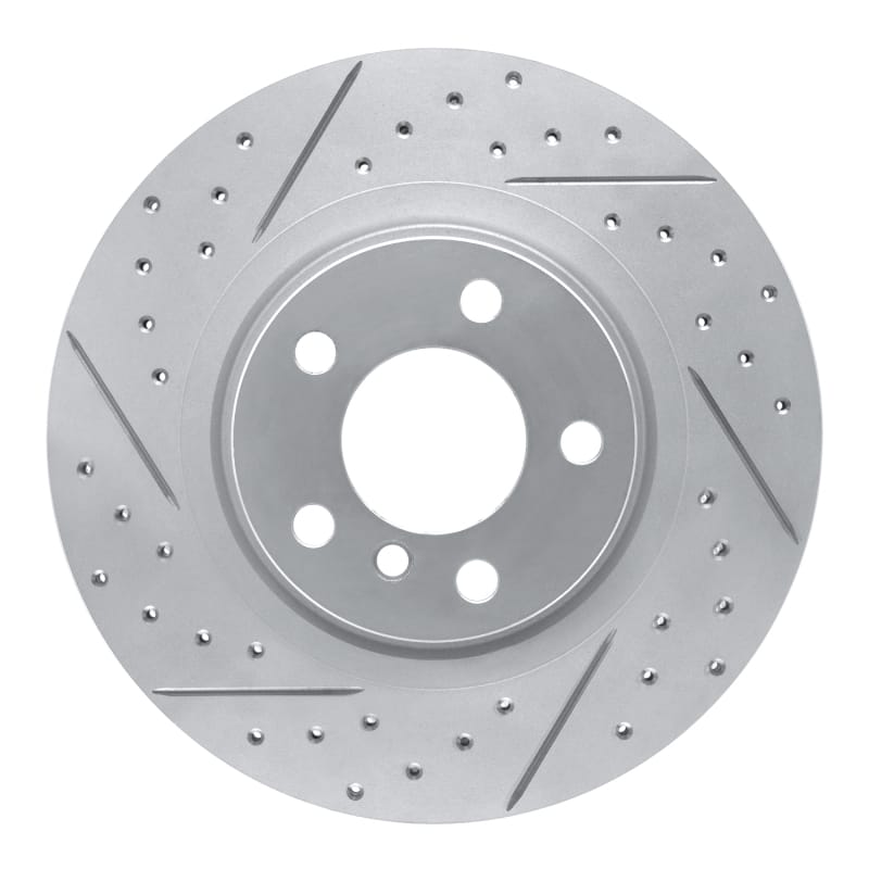 R1 Concepts — R1 11-18 BMW X4 Rear Left Drilled & Slotted Geo-Carbon Rotor