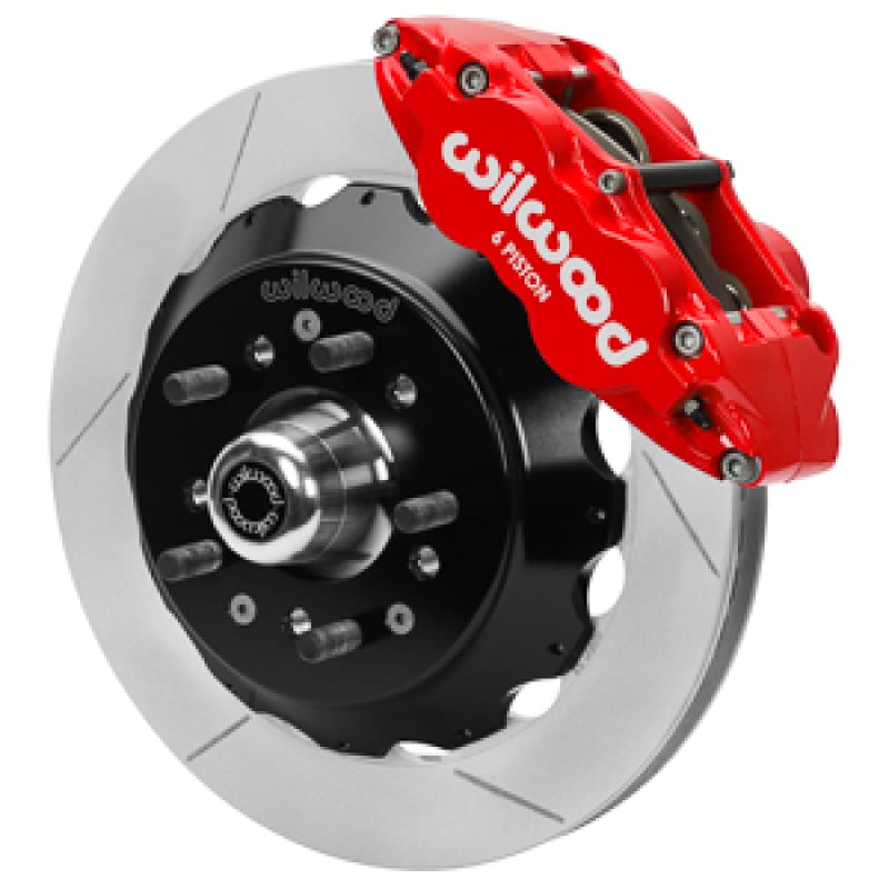 Wilwood — Wilwood Forged 6 Piston Red Superlite Caliper, GT 48 Vane Spec37 Slotted Rotor - 12.88x1.25