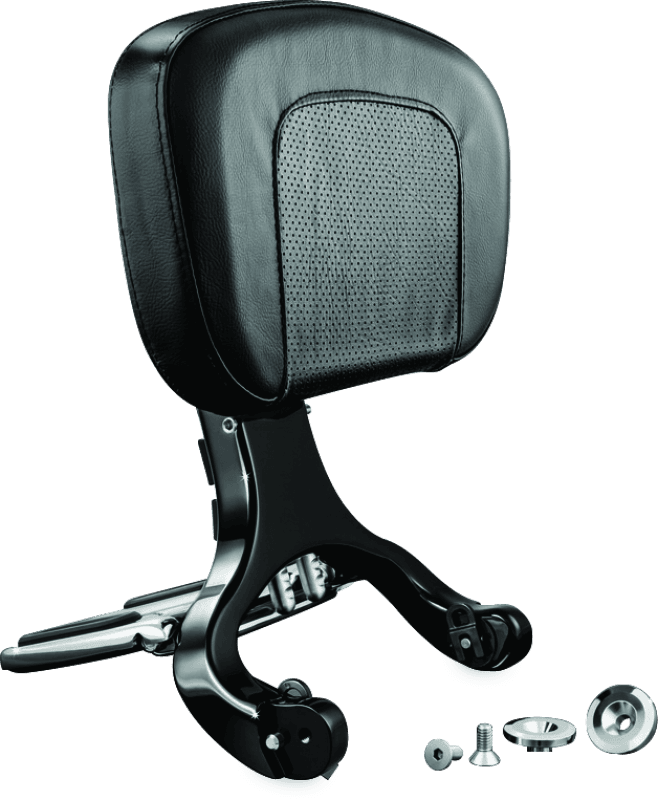 Kuryakyn — Multi-Purpose Driver and Passenger Backrest Black/Chrome